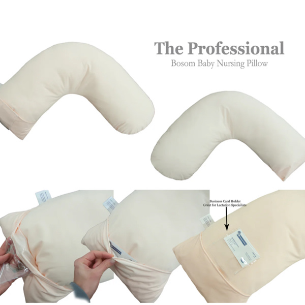 Nursing Pillow - Pink-Flesh Professional | Reduces Back Pain - Luna Lullaby