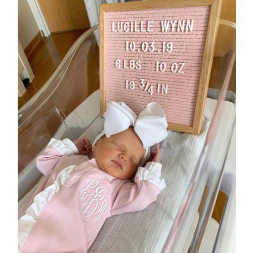 Baby girl coming home outfit, monogrammed footie, ruffle footie pink, newborn picture outfit, baby girl clothing, baby shower gift, pima