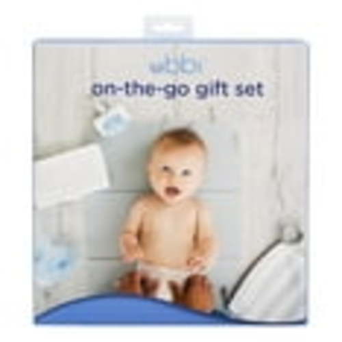 Ubbi On-The-Go Gift Set, Baby Essentials, Includes Portable Changing Pad, Wipe Dispenser, and Bag Dispenser, Newborn Baby Essential