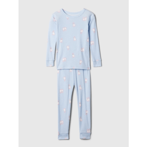 babyGap Organic Cotton PJ Set in bunny print blue, size: 12-18 M