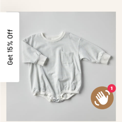 Harley Pocket Romper in Blue Stripes – Winnie + Crew