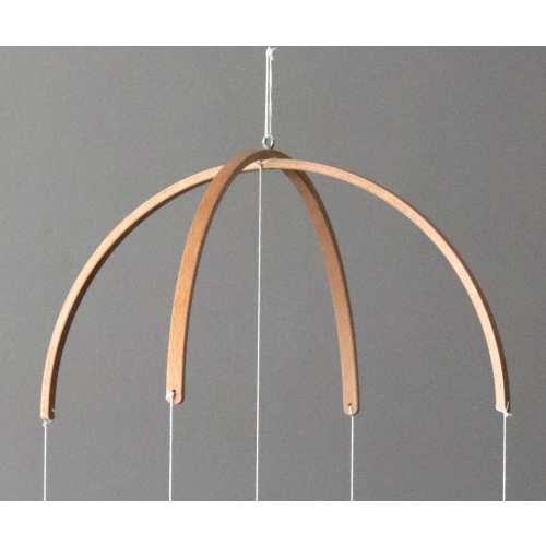 10 Inch Beech Wood Arch Baby Mobile Hanger with Screw | Baby Mobile Frame | Crib Mobile Frame | Nursery Mobile Frame | Crib Mobile Hanger