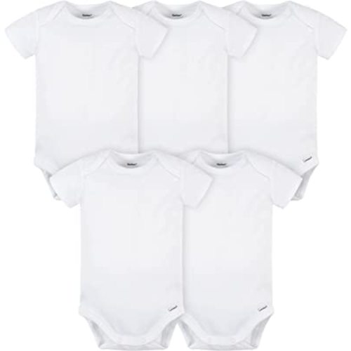 Gerber unisex-baby 5 Pack Onesies Multi-packs Bundle Interlock 180 Gsm
