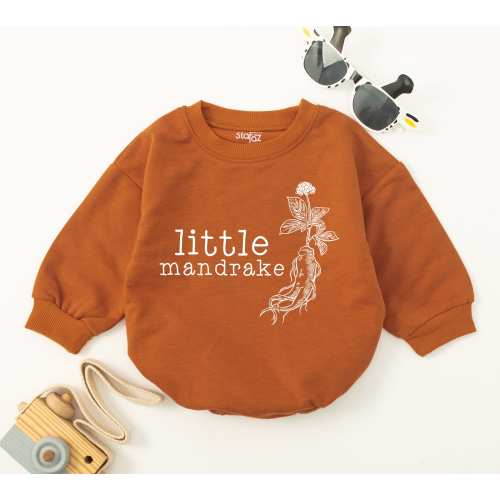 Little Mandrake Baby Romper, Wizard Bodysuit, Magic Baby, Cute Baby Bodysuit, Pregnancy Reveal, Newborn, baby shower gift, Potterhead Gift