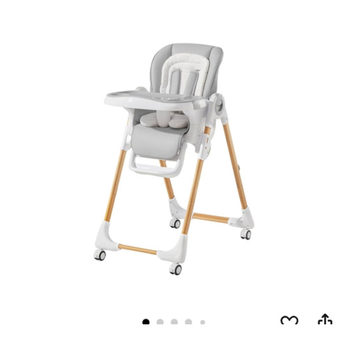 Mallify Convertible High Chairs for Babies and Toddlers, Height Adjustable Baby High Chair, High Chair with Removable Tray, Adjustable Backrest, Portable Baby Dinning Chair with Lockable Wheels