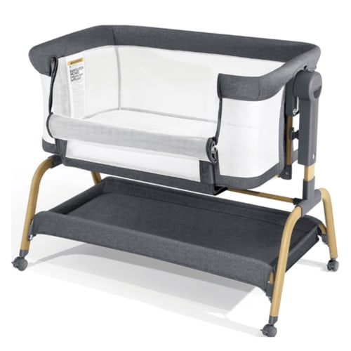 3-in-1 Baby Bassinet with Rocking Cradle and 6 Adjustable Height Levels