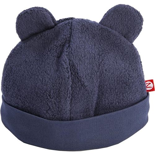 Zutano Unisex Baby Fleece Hat, Winter Baby Hat for Boys and Girls, Cold-Weather Baby Gear, Infant Cap - 3 Months - Denim Navy
