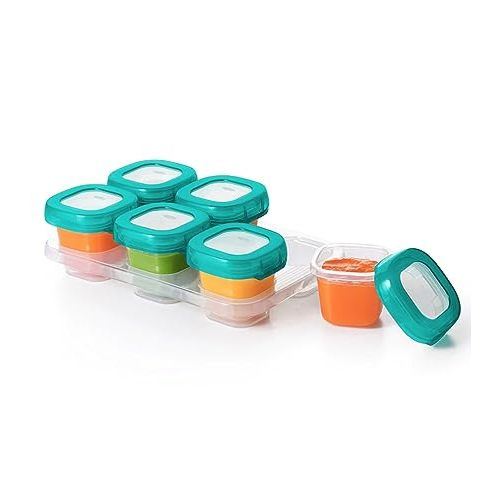 OXO Tot Baby Blocks Freezer Storage Containers 2 Oz - Teal