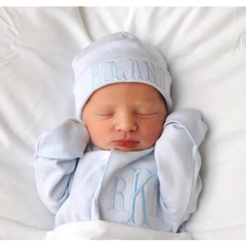 Baby boy coming home outfit, Monogrammed footie, Personalized Baby gift, Monogrammed sleeper, pima cotton, newborn