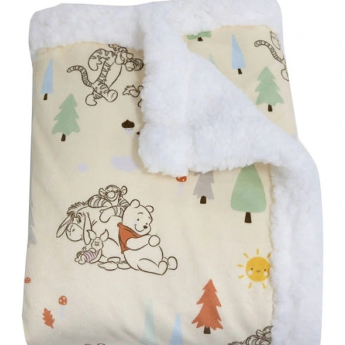 Winnie The Pooh Reversible Cuddle Blanket in Vanilla