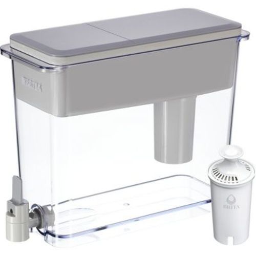 Brita Extra Large 27-cup Ultramax Filtered Water Dispenser With Filter - Gray: Water Filtration, Hand Wash, Flip-top Lid