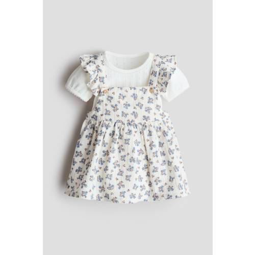 PRINTED COTTON MUSLIN DRESS