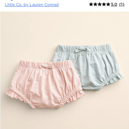 Baby Girl Little Co. by Lauren Conrad 2-Pack Ruffle Organic Bloomers