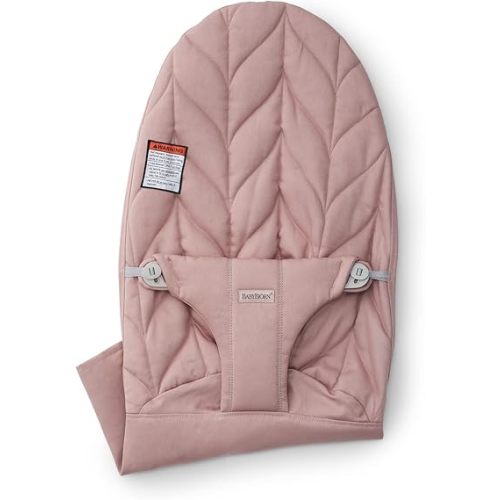 BabyBjörn Fabric Seat for Bouncer, Cotton, Petal Quilt, Dusty Pink