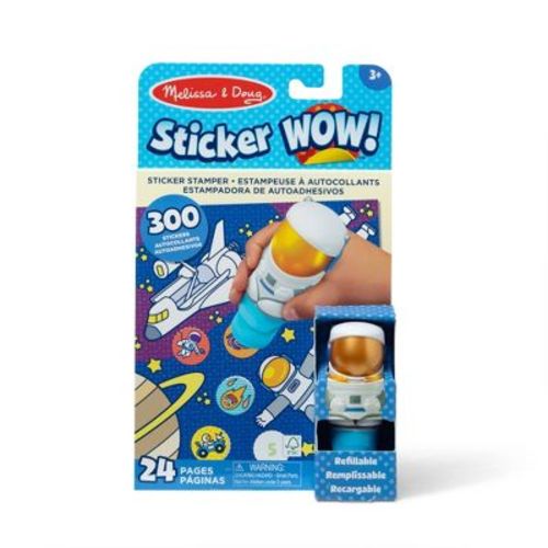 Melissa & Doug Sticker WOW! 24 Page Activity Pad and Sticker Stamper with 300 Stickers - Astronaut : Target