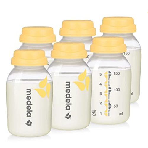Medela Breast Milk Collection and Storage Bottles, 6 Pack, 5 Ounce Breastmilk Container, Compatible with Medela Breast Pumps and Made Without BPA - 5 oz/mL - 6 Count (Pack of 1)