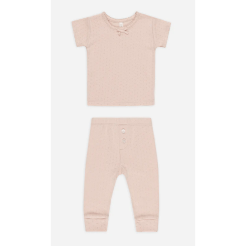 Pointelle Tee + Legging || Melon – Quincy Mae