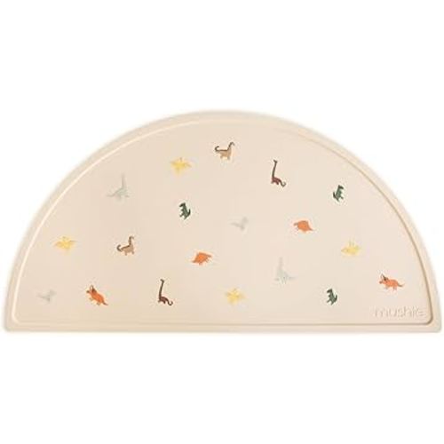 mushie Silicone Placemat for Kids | BPA-Free Non-Slip Design (Dinosaurs)
