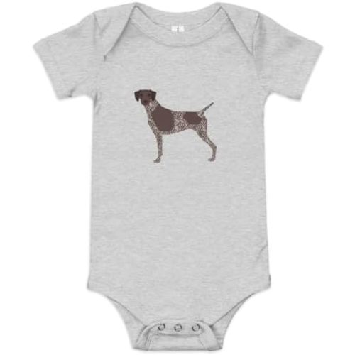 German Shorthaired Pointer onesie for baby, German Pointer baby clothes, German Pointer baby gifts.