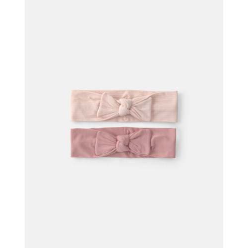 Baby Girl 2-Pack Bow PurelySoft™ Headwraps - Pink | Carter's