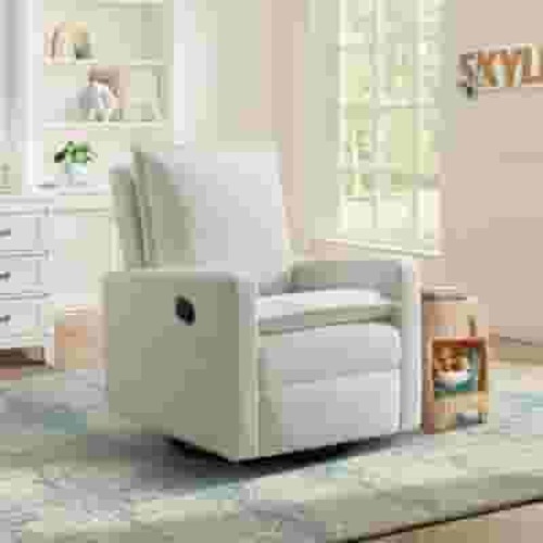 Soho Baby Coventry Glider Recliner Boucle White
