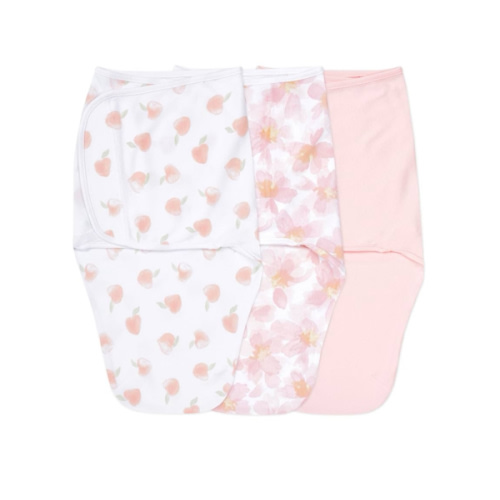 aden + anais Easy Swaddle Wrap, Newborn Wearable Swaddle Blanket, Adjustable Fasteners, 100% Cotton, 3 Pack, 0-3 Months, Garden Floral