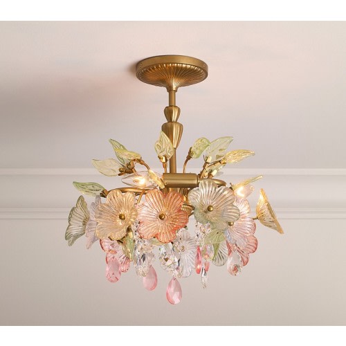 Princess Garden Flower Semi Flush Mount (16")