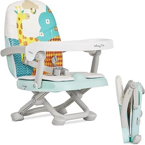 Munch N Go Booster Seat for Dining Table, Lightweight Compact Fold Travel Booster Seat, 3-in-1 Convertible, Four Level Height Adjustment and Easy Tray Removal
