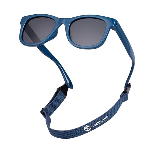 COCOSAND Flexible Baby Sunglasses with Strap Polarized UV Protection for Toddler Infant Newborn Boy Girl Age 0-24 Months