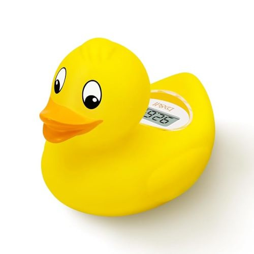 b&h Baby Bath Thermometer Duck, Digital Infant Safe Floating Water Temperature Thermometer and Baby Bath Time Toy – Easy to Read Display | BPA-Free - yellow