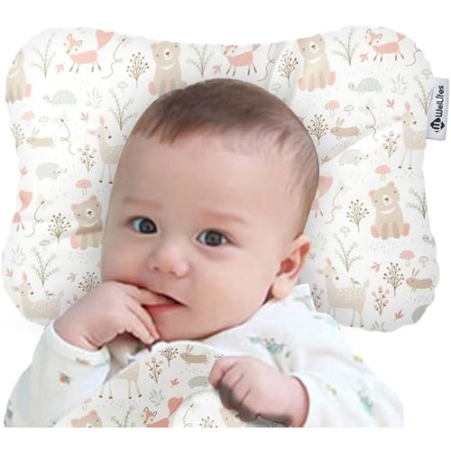 Soft Hypoallergenic Baby Head & Neck Support Organic Cotton Cover Machine Washable (Babystar Blue)