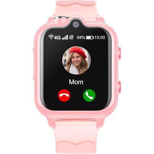 Smart Watch for Kids - 4G GPS Watch With WiFi, SMS, Call, Voice Video Chat, Bluetooth, Audio Recording, Alarm, Pedometer - Christmas Birthday Gifts for 4-16 Students