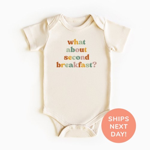 What About Second Breakfast Shirt and Onesie®, Funny Toddler & Youth Shirt, Funny Baby Bodysuit, Shirt for Kids, Baby Shower Gift