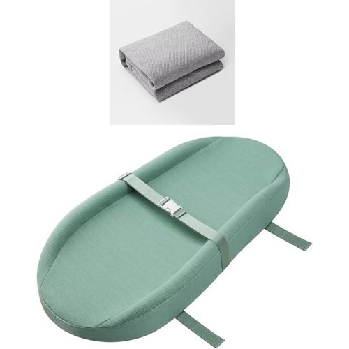 Changing Pad with 2 Color Covers Bundle, Sage Green & Gray