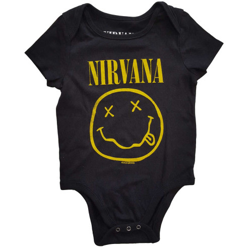 Nirvana Kids Infant Baby Romper Grow Yellow Smiley Black