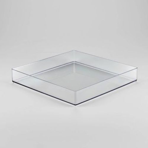 12'' x 12'' x 2" All Purpose Storage Tray - Brightroom™: Clear Plastic Bathroom Organizer Tray