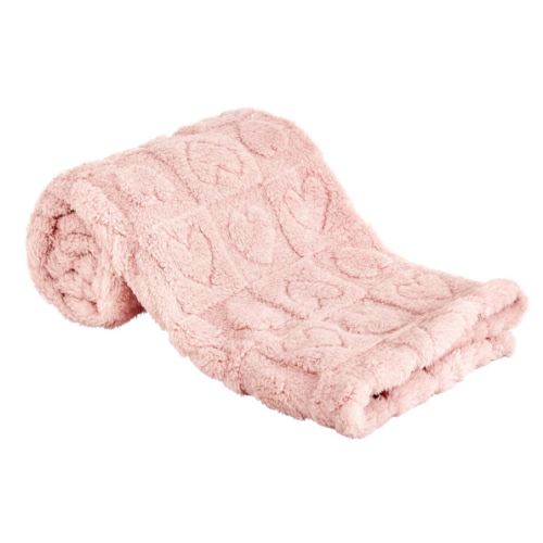 Yurhap Fleece Baby Blanket Heart Checkered Blanket, Ultra Soft Cozy Baby Blankets for Girls Boys, Fluffy Infant Toddler Newborn Receiving Blankets for Crib Stroller 30”×40” (Light Pink)