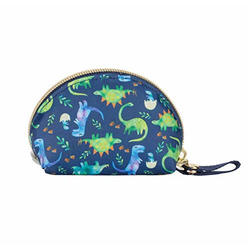 Itzy Ritzy Everything Storage Pouch; Small Zipper Pouch Holds 2 Pacifiers; Snap Handle Attaches to Diaper Bag, Stroller or Purse; Holds Earbuds, Chargers, Change or Disposable Bags (Dinosaur)