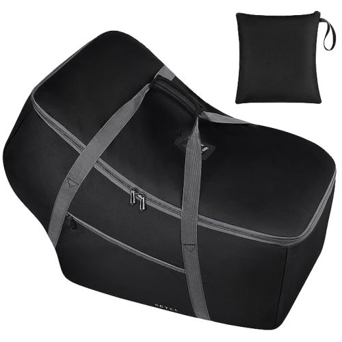 Infant Car Seat Travel Bag Fit Nuna Pipa All Model Car Seat and Base, Fit Doona Baby Stroller, Padded Car Seat Bags for Air Travel, Gate Check Bag with Side Pocket, 5 Protective Feet, Storage Bag