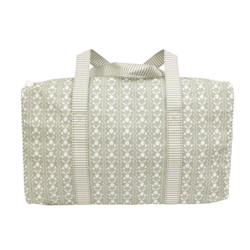 The Duffle Bag in Sage Floral