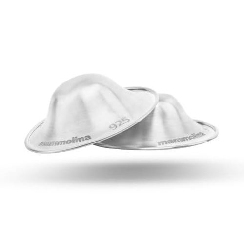 The Original Silver Nursing Cups, Silver Nipple Covers Breastfeeding, Nursing Shield, Newborn Essentials Must Haves for Soothe and Protect, 925 Silver (Regular)