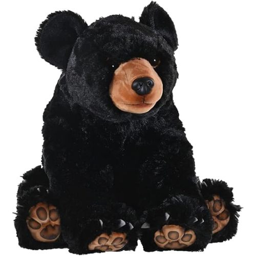 Wild Republic Artist Collection Black Bear, Stuffed Animal, 15 Inches, Plush Toy, Fill is Spun Recycled Water Bottles