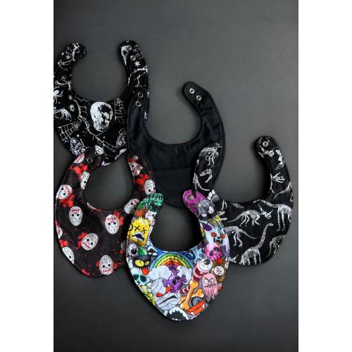 Unisex Adjustable Baby Bibs, Alternative  Gothic, spooky