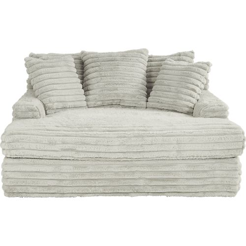 Stratford Gray Velvet Plush Chaise