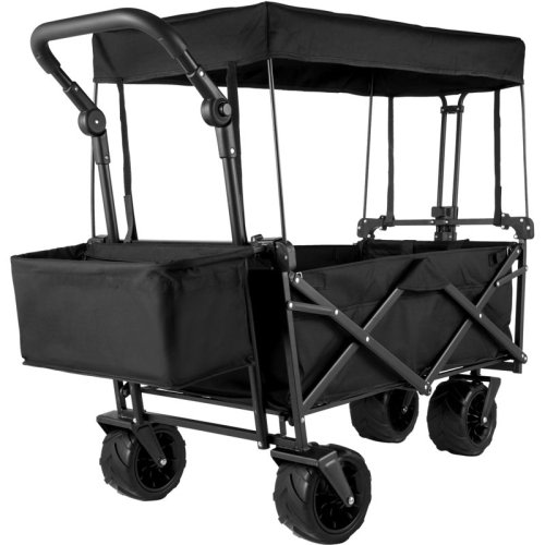 VEVOR Extra Large Collapsible Garden Cart with Removable Canopy | Wayfair