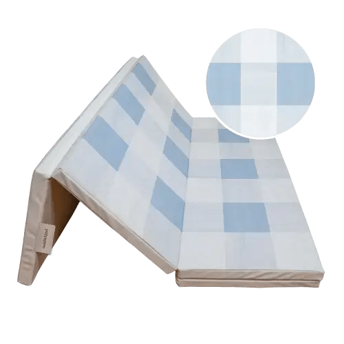 ToddleKind Tumble Play Mat - Blue Check