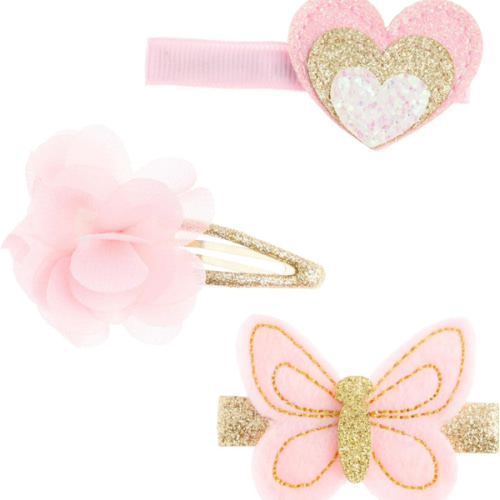 3-Pack Glitter Hair Clips for Girls, Any style
