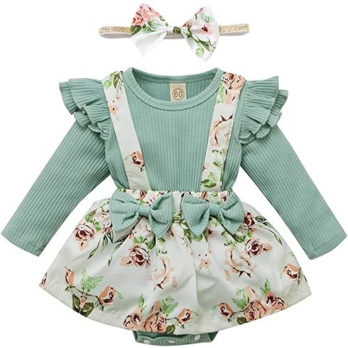 Baby Girl Clothes Outfits 3PCS Newborn Infant Baby T Shirt Shorts Headband Summer Set