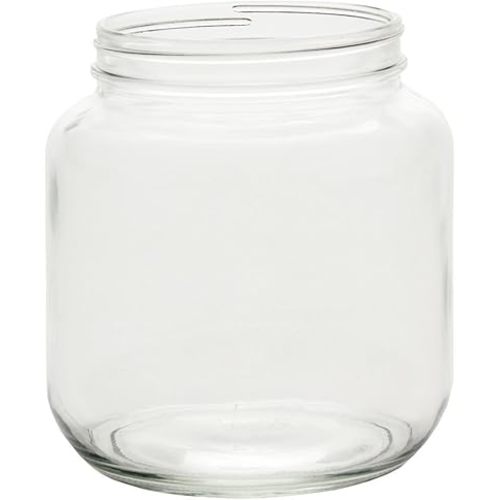 North Mountain Supply 1/2 Gallon Glass Wide-Mouth 110 CT Fermentation/Canning Jar With Gold Metal Lid