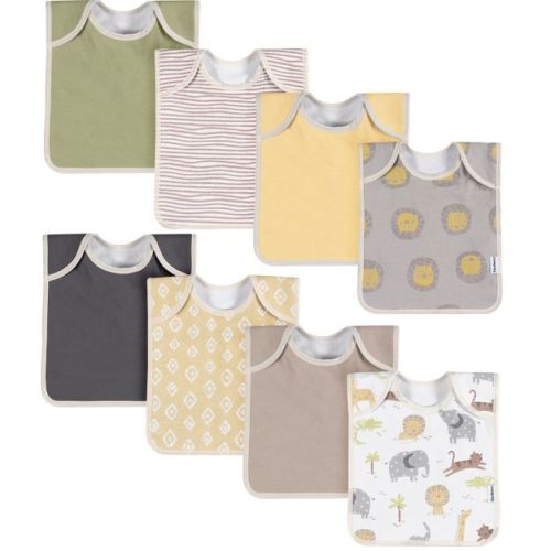 Gerber Baby Lap Shoulder Bibs - 8-pack - Multi Blues